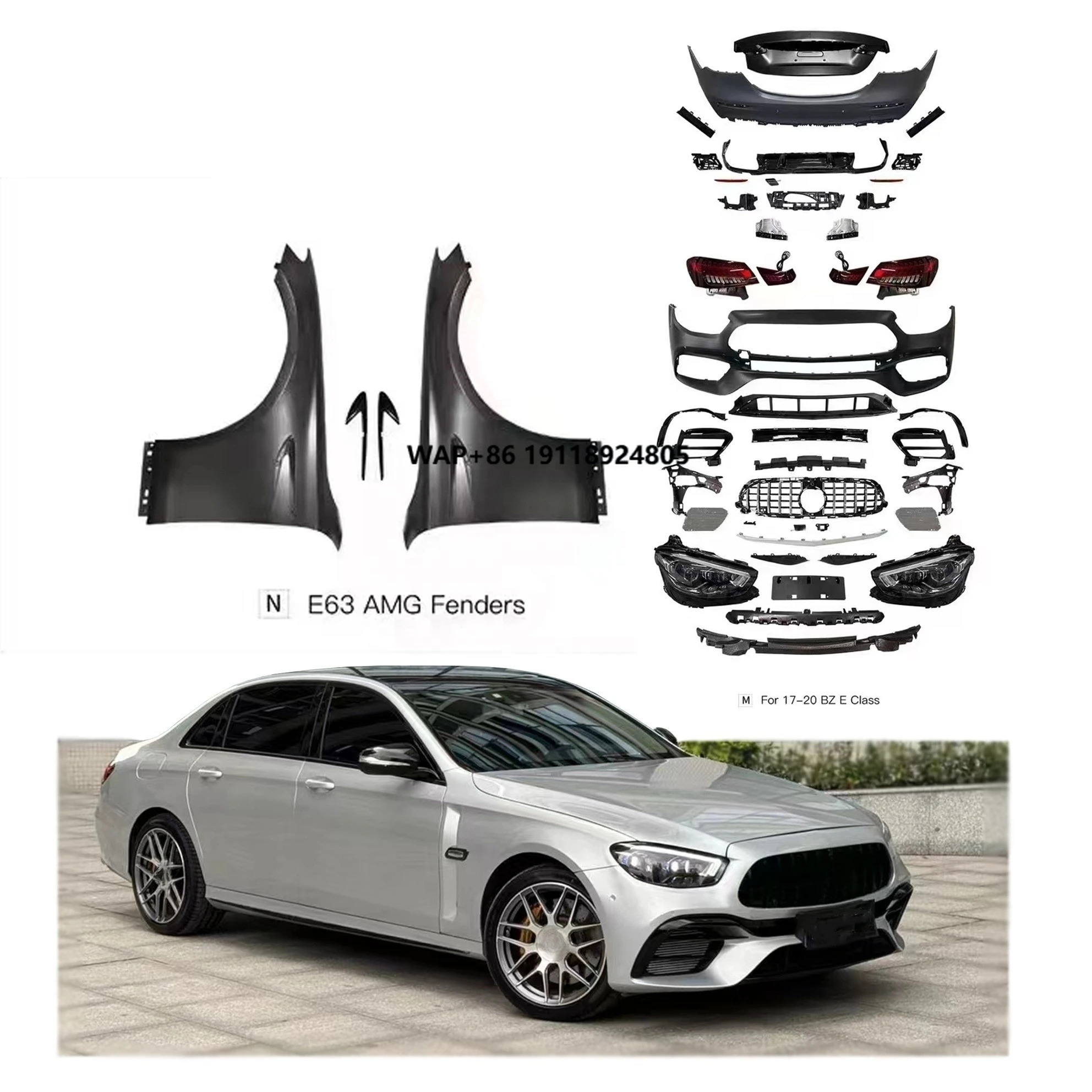 

Best W213 2021-2023E63 Amg Bodykit Facelift for W213 2018y Old Upgrade New E63 Plastic Car Auto Upgrade Body Kit