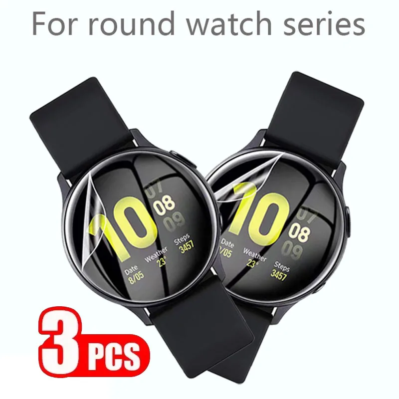 3 Stück weiche Hydrogelfolie für Samsung Galaxy Watch 8 40 mm 44 mm Watch Ultra 47 mm Watch7 6 5 4 klassische weiche Displayschutzfolien