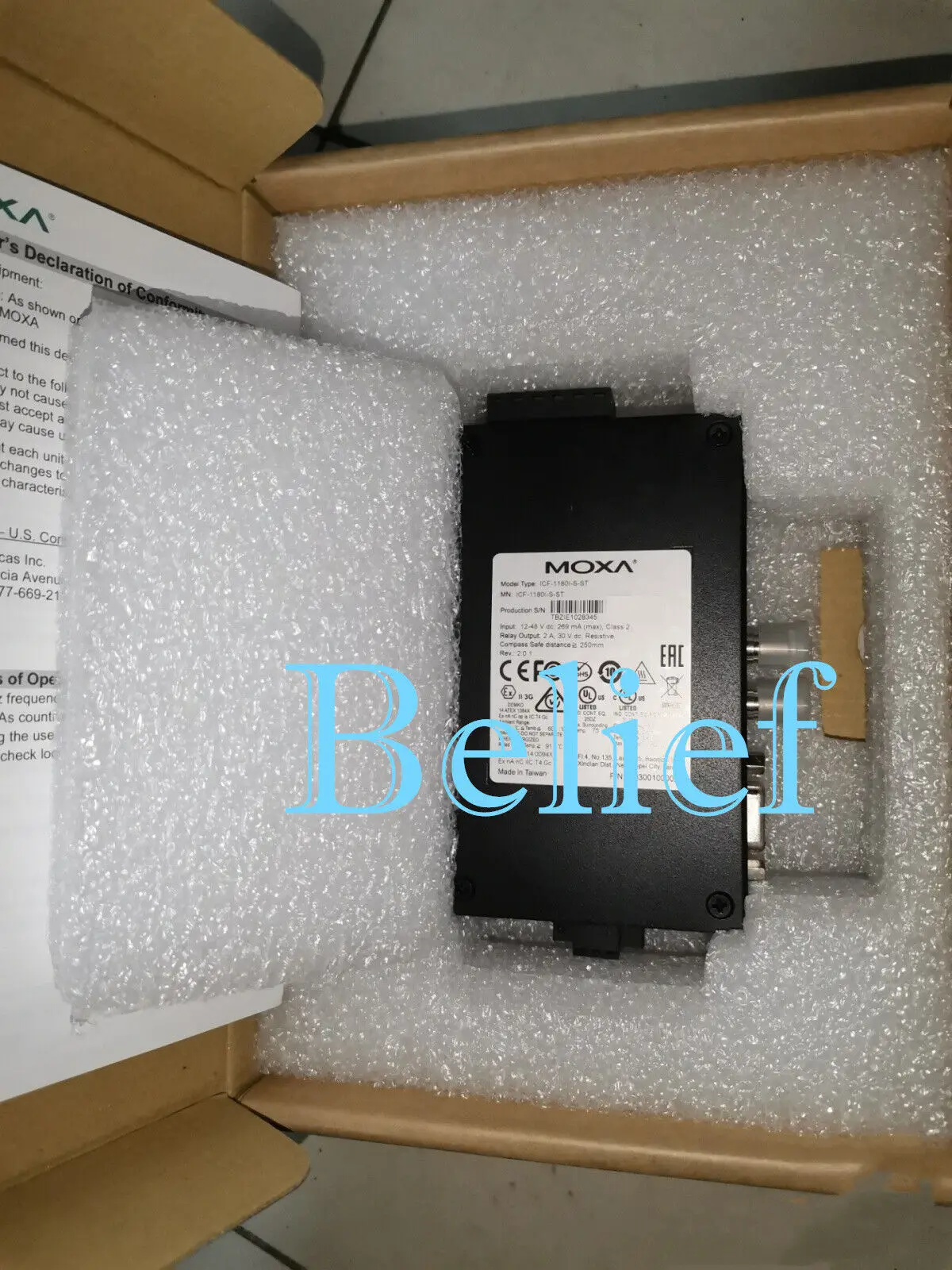 1pc MOXA ICF-1180I-S-ST Brand New Fiber Optic Converter gateway Fast*H