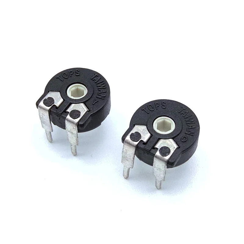 10 pcs TOPS adjustable potentiometer PT10 horizontal hexagonal thru hole replaces Spain PIHER 20K