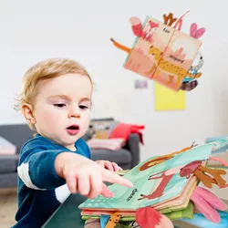 0-36M Baby Cloth Book Kids Infant Early Learning Educational Animal Tails Fabric Books Develop Cognize Reading Puzzle Book Toys