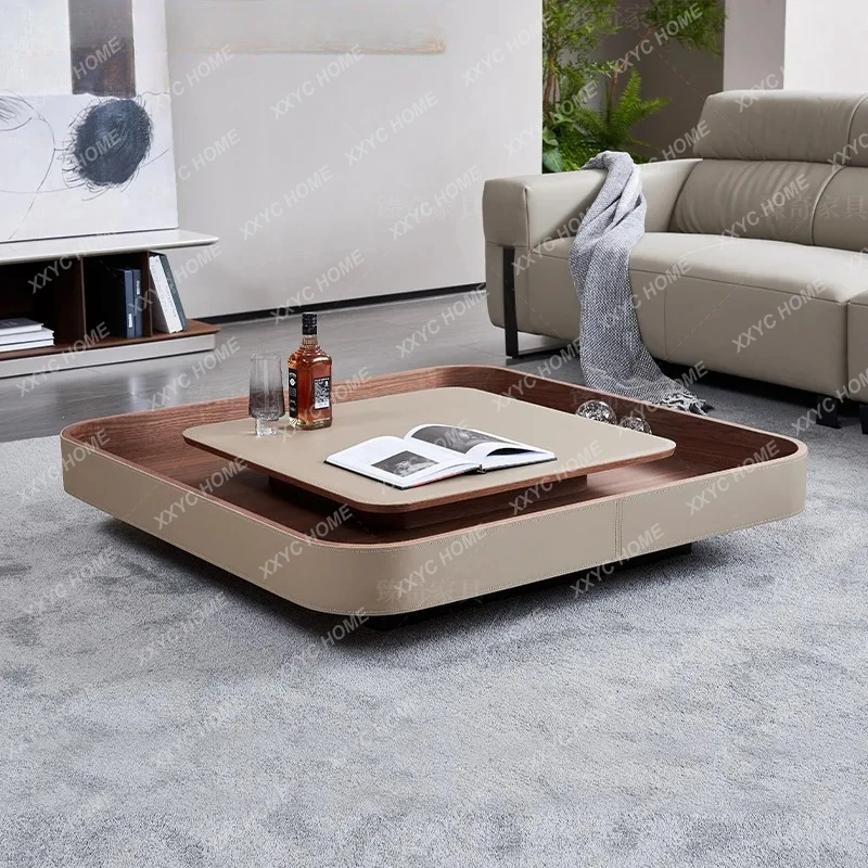 Lminimalist square coffee table simple living room household double coffee table