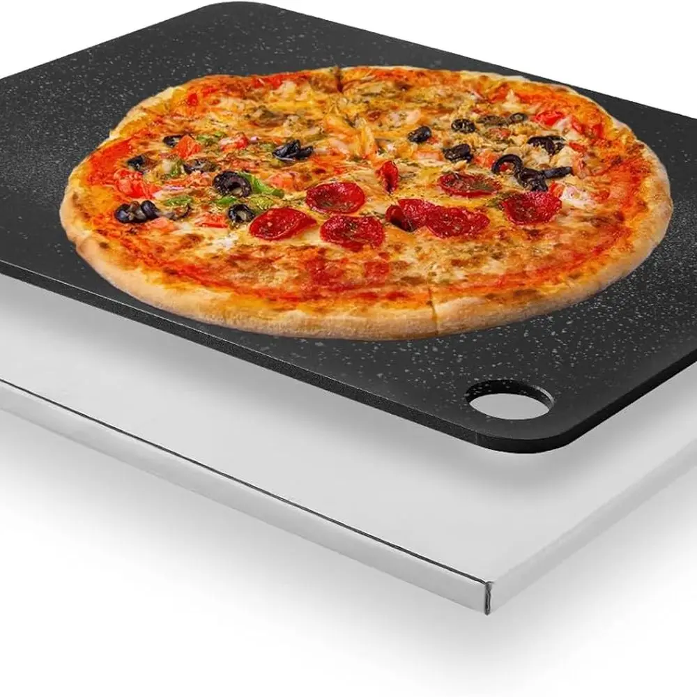

Artisan Pizza Stone - 16x13.4 Multipurpose Baking Steel for Oven & Grill, Fast Heating Pizza Pan, Ideal for Home Chefs and Pizza