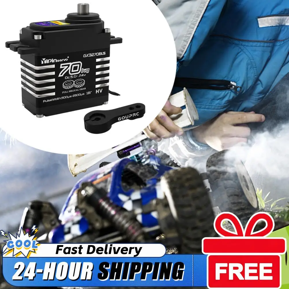 

70KG High Torque Servos 7.4V Digital Servos Metal Gear Steering Servos for 1/8 1/10 1/12 RC Truck Car Crawler Boat Robot