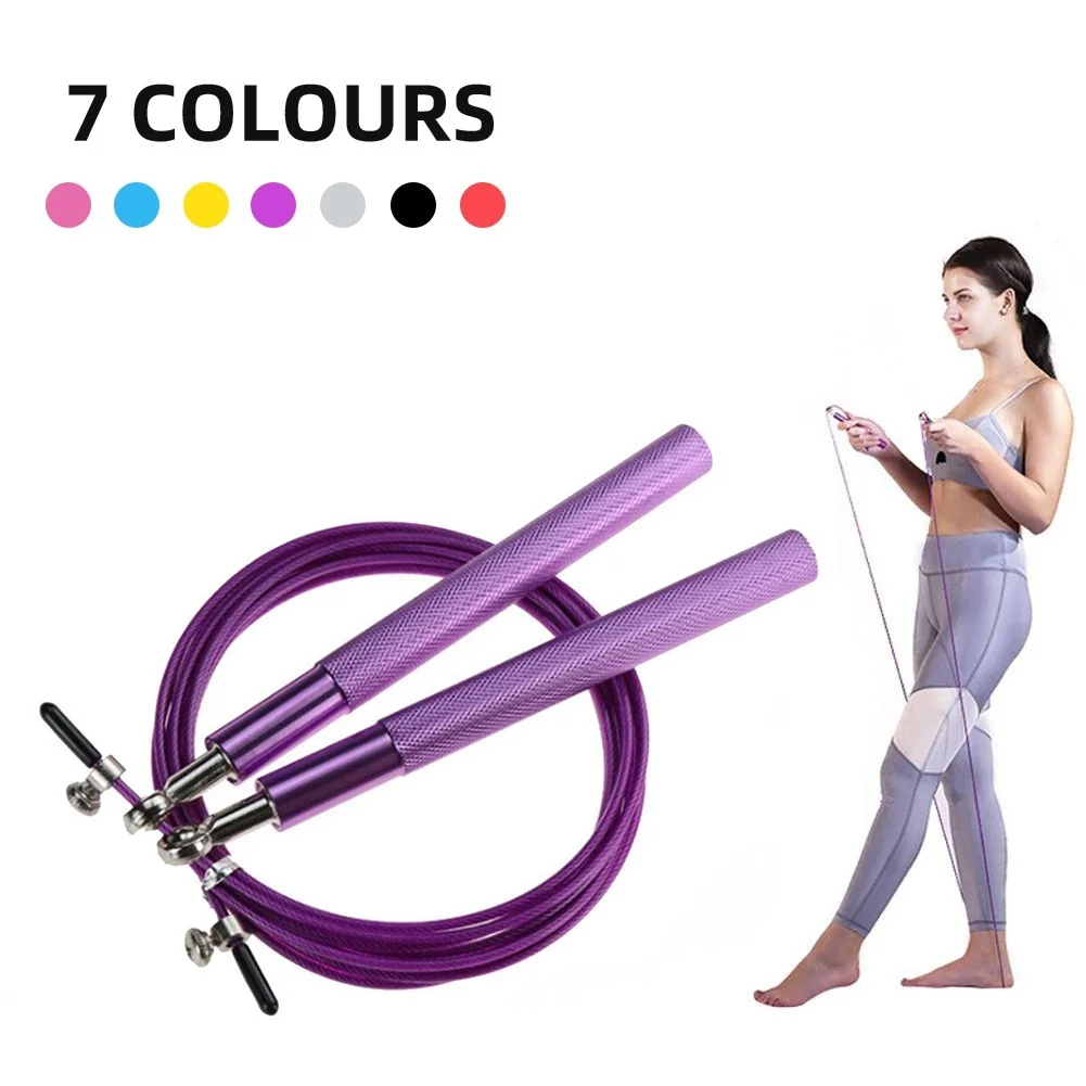 1PCS Crossfit Speed Jump Rope Professional Skipping Rope For MMA Boxing Fitness Skip Workout Training With Carrying Bag