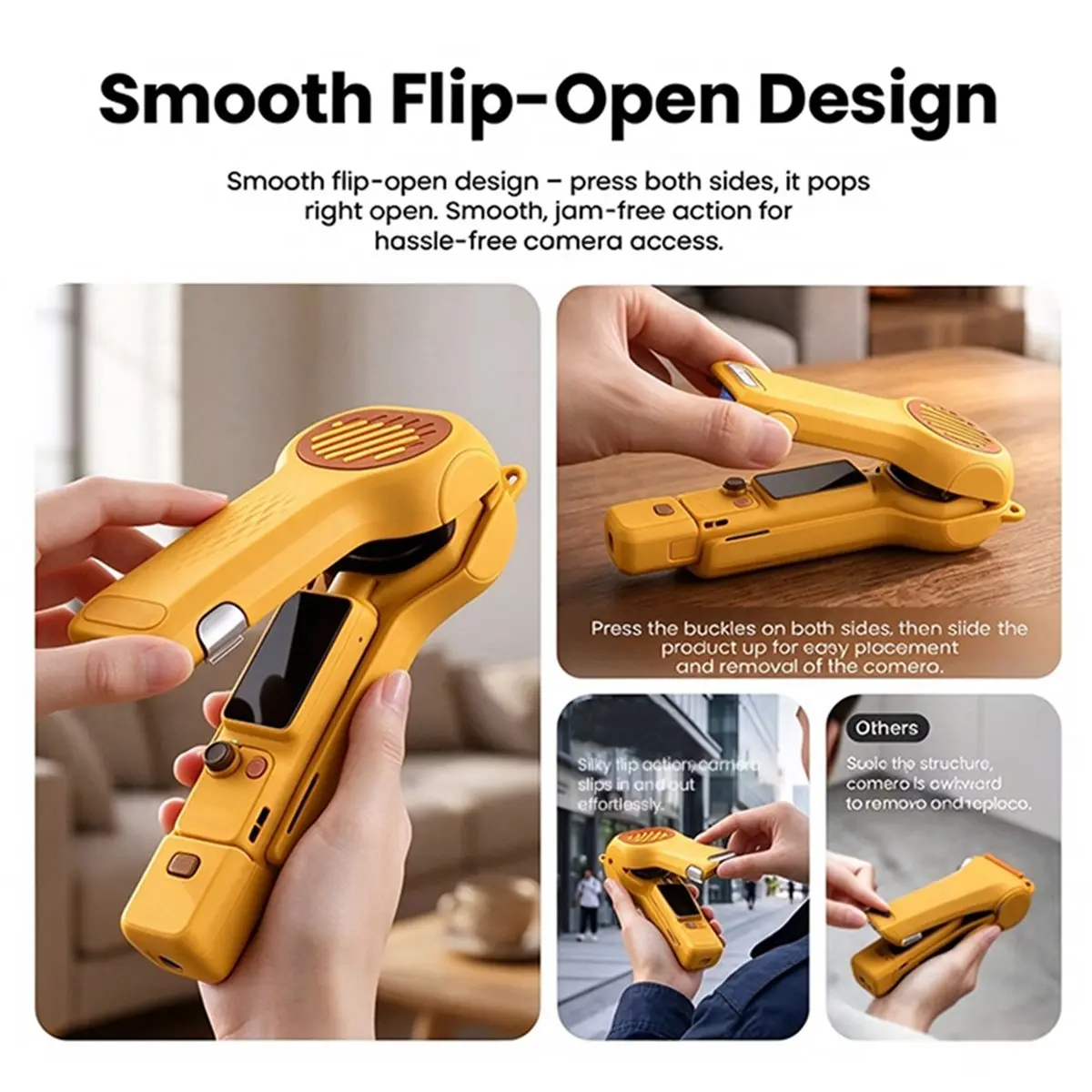 Protective Case Bottom Cutout Design Lanyard Hole Screen &Gimbal Anti-Drop Protection for Pocket 4P Accessories