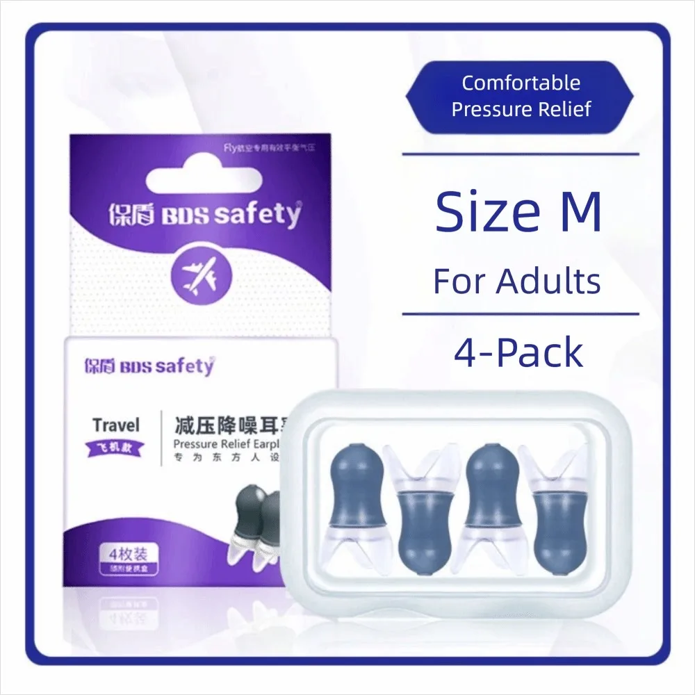 Reusable Pressure Equalization Ear Plugs Multifunction Soundproof Flight Ear Plugs Anti-Tinnitus Noise Reduction Earbuds