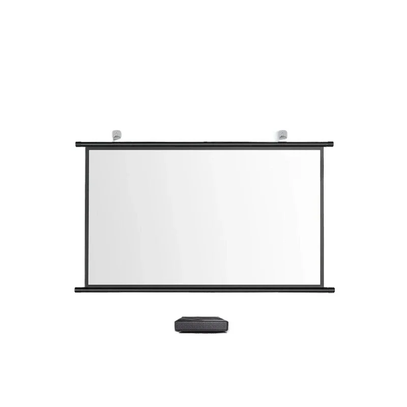 

Projection curtain Manual wall hanging screen Household hook No punching 4K high definition projection cloth Wall