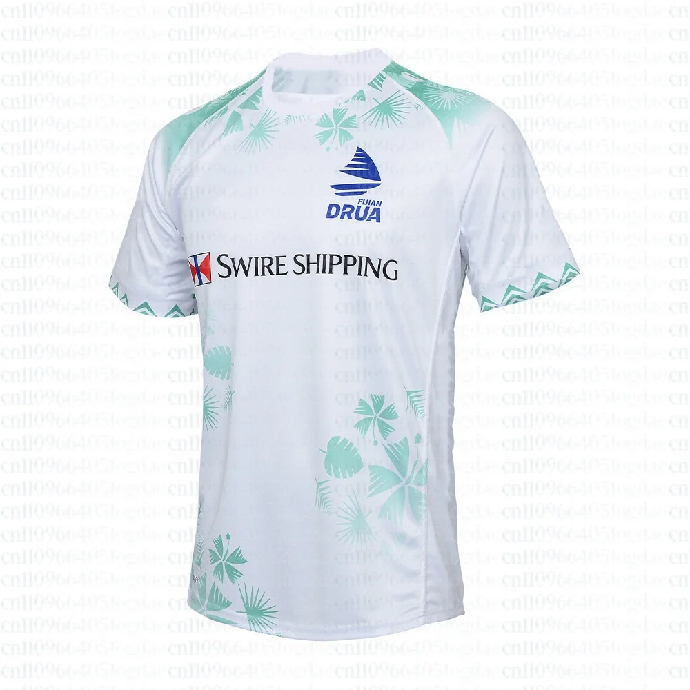 2026 Men's Fiji Drua Rugby Singles Jersey T-Shirt Adult Training Uniform Short-Sleeved Men's O-Neck Quick Drying Sports T-Shirt