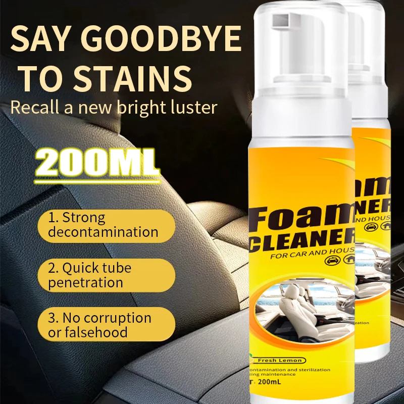 200ML Multi-function Foam Cleaner For Car Interior Stain Removal Ceiling Seat Foam Cleaner