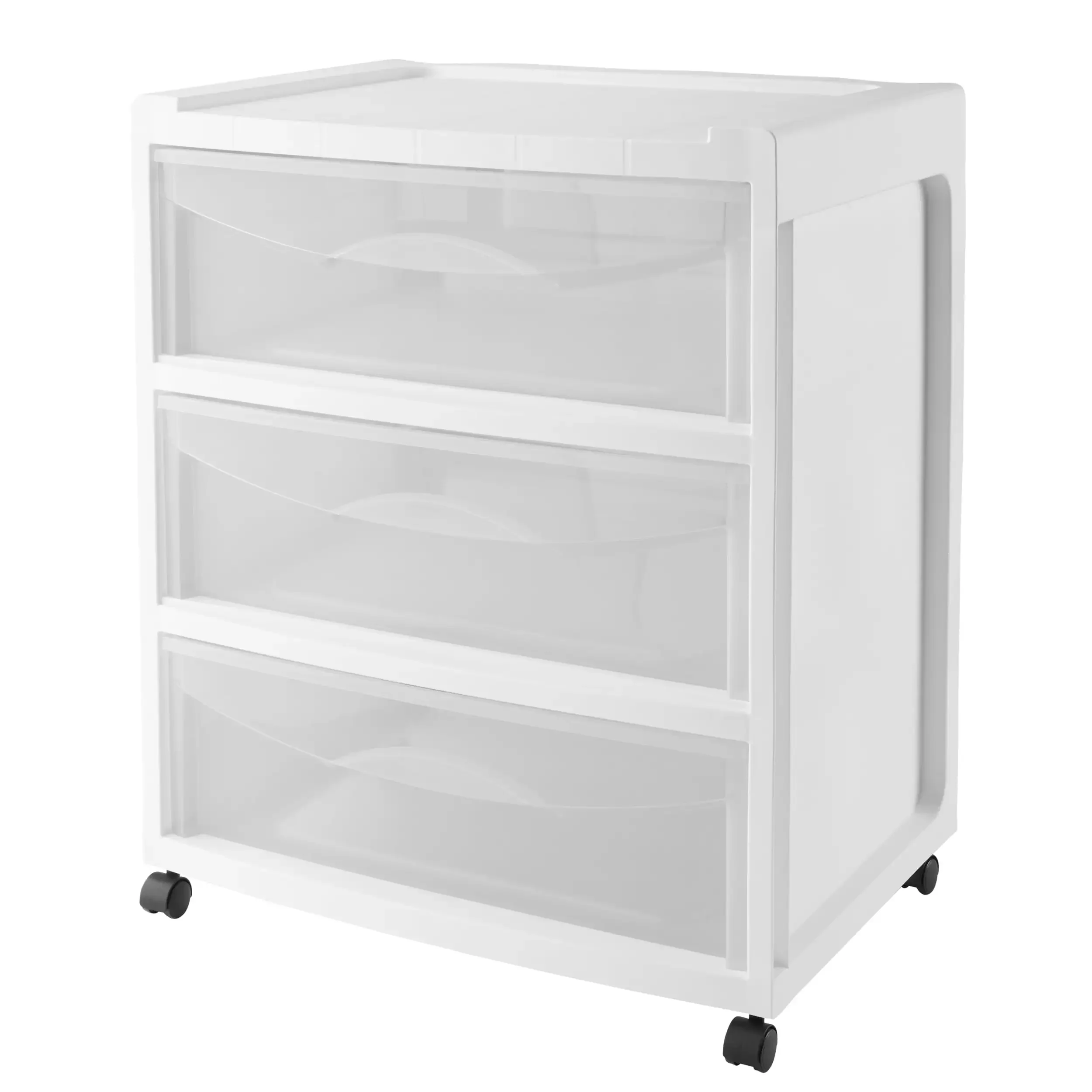 

NEW Wide 3-Drawer Cart with Wheels, Arctic White