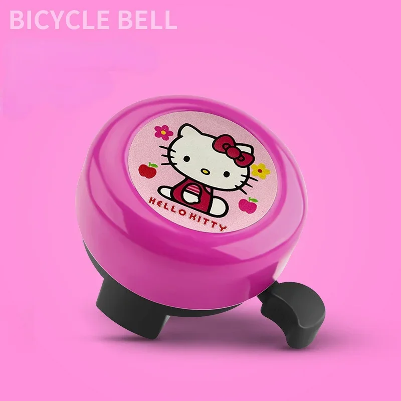 Sanrio Hello Kitty Bicycle Bell MTB Bikes Handlebar Metal Ring Cartoon Anime Bells Warning Alarm Kids Cycling Accessories Gift