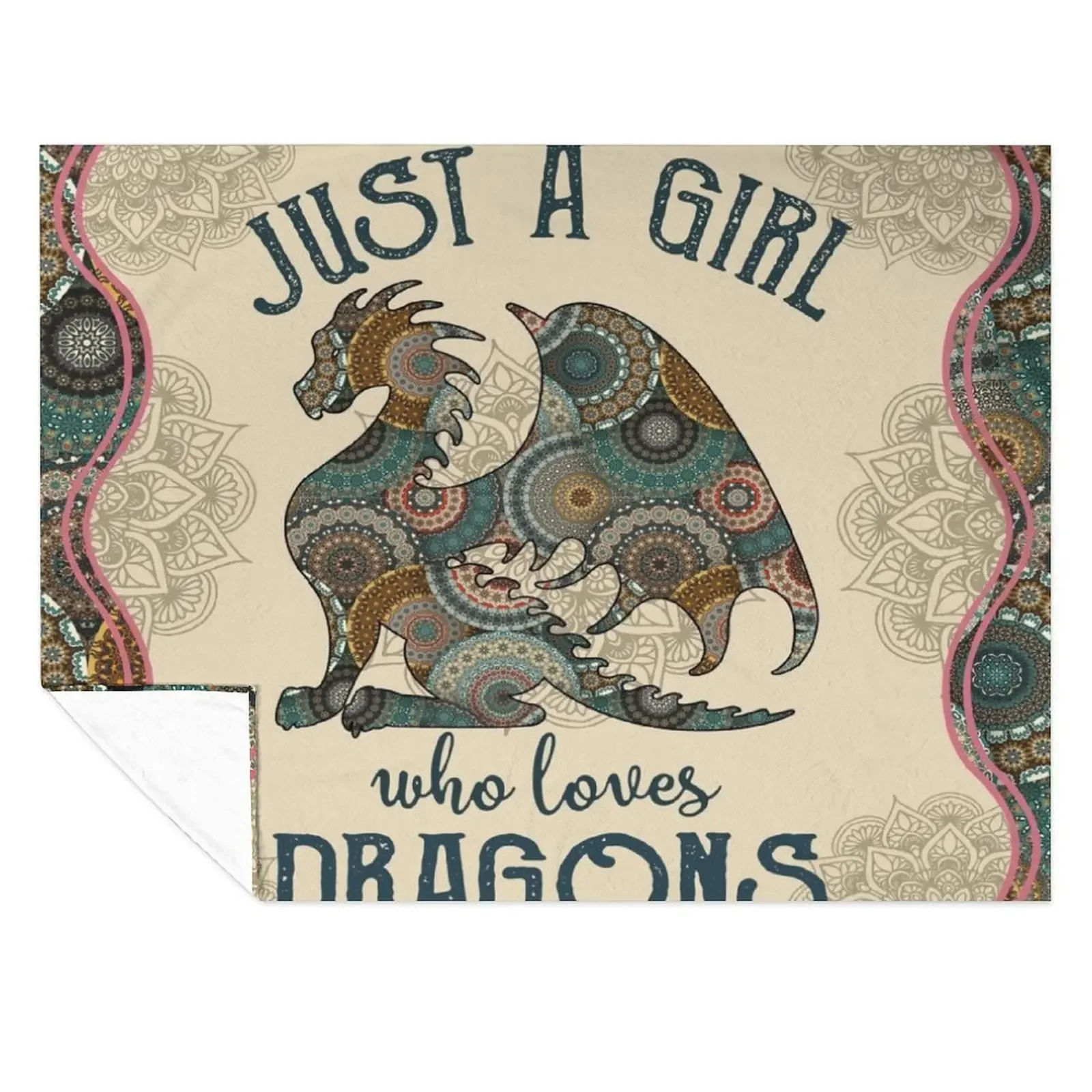 

Just A Girl Who Loves Dragons Throw Blanket Multi-Purpose Sofa Throw Decorative Throw For Decorative Sofa Blankets