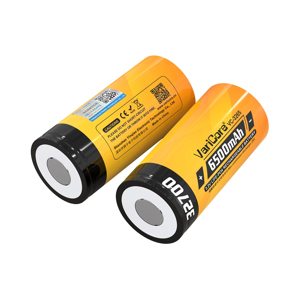 بطارية VariCore جديدة 3.2 فولت 32700 6500 مللي أمبير LiFePO4 35A طاقة عالية مستمرة لأنظمة الطاقة
