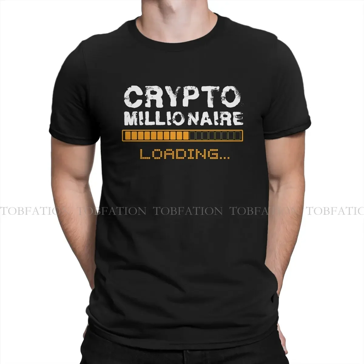 Crypto Millionaire Loading Bitcoin Ethereum TShirt Cryptocurrency Comfortable Creative Graphic  T Shirt Short Sleeve Hot Sale