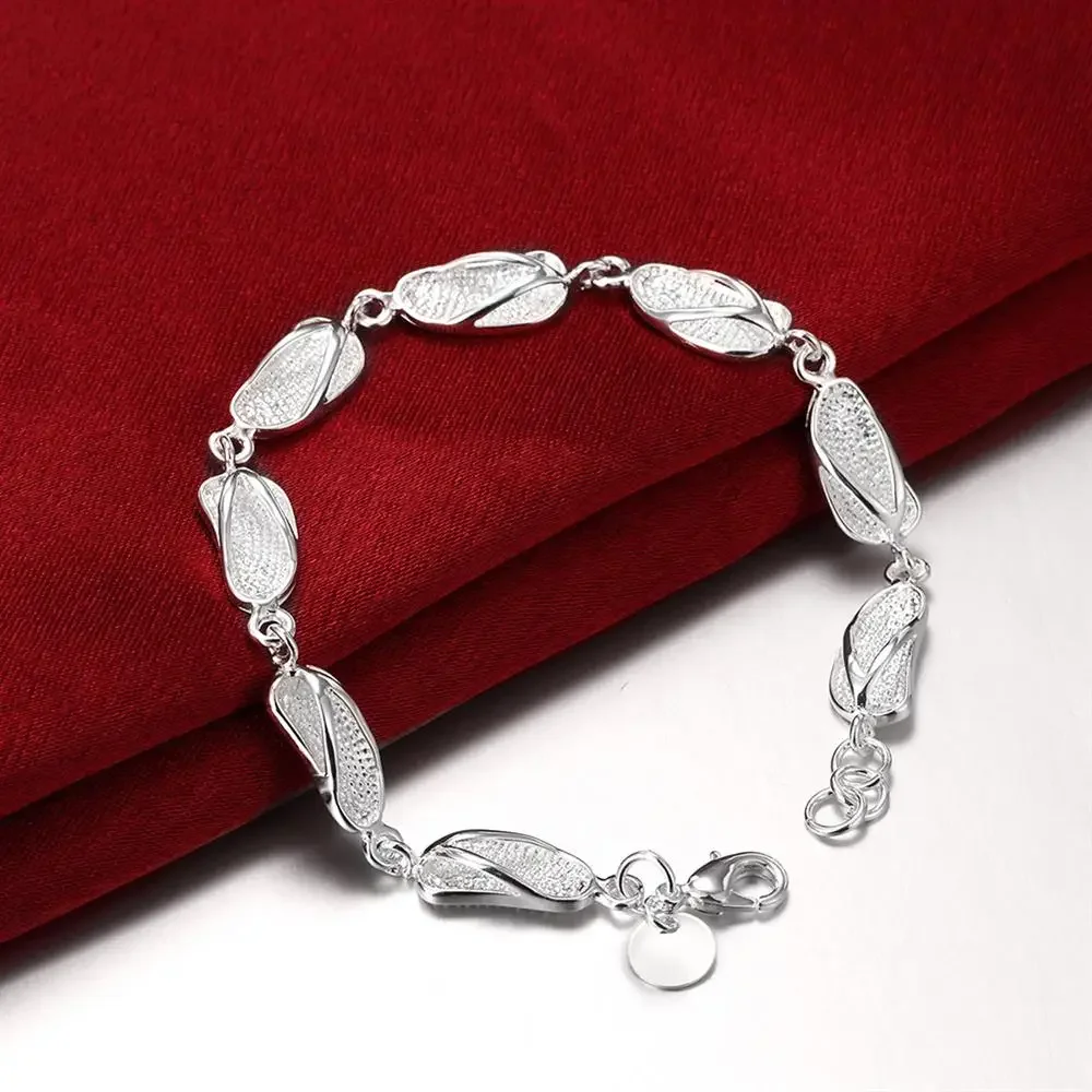 Special Offer Hot 925 Sterling Silver Cute Slippers Bracelets For Women Charm Wedding Party Christmas Gifts Fashion Jewelry