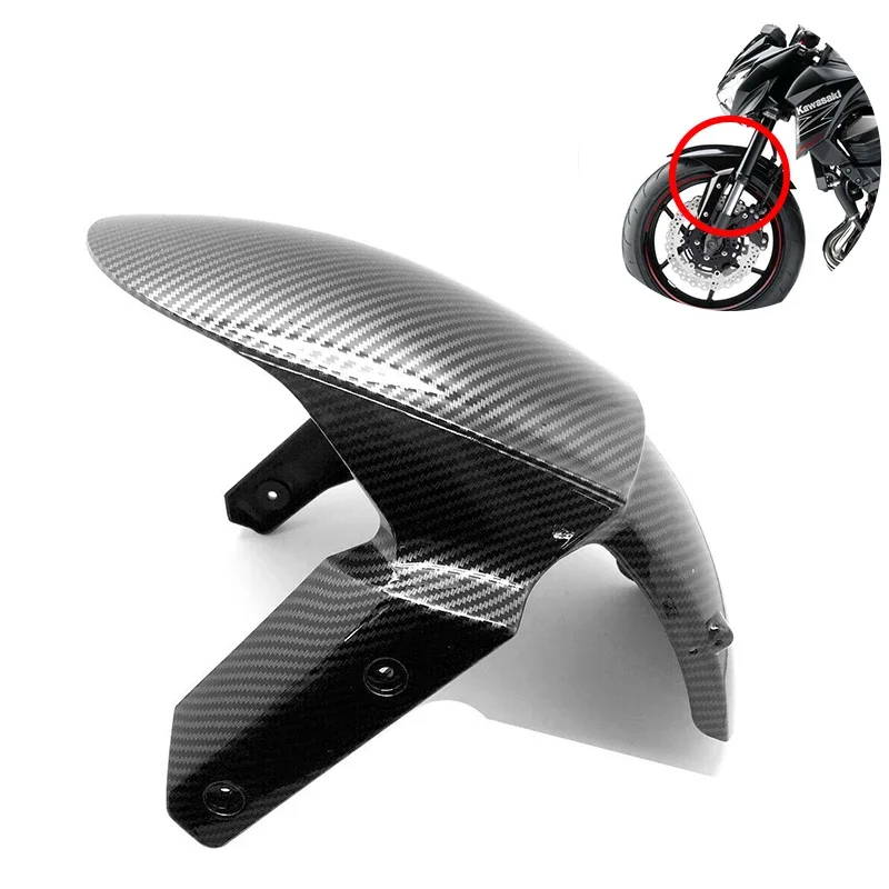 

For Kawasaki Z800 Z 800 2013-2016 Motorcycle ABS PLASTIC Hydro Dipped Carbon Fiber Finish Front Tire Fender Guard Hugger Fairing