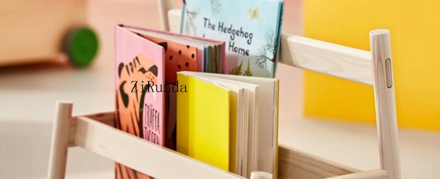 *Children's bookshelf solid wood book storage rack floor shelf modern