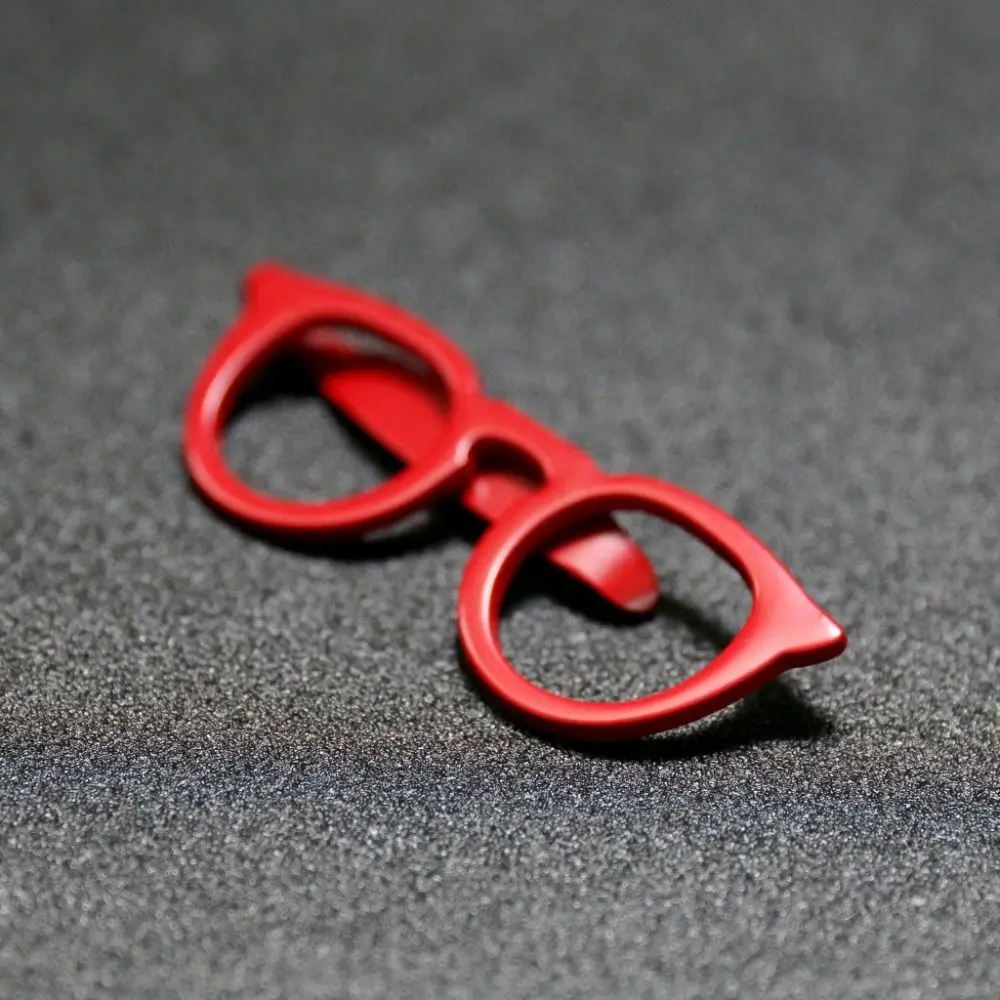 Daily Gift Tie Pin Wedding Fashion Jewelry Glasses Shape Clasp Clip Metal Tie Clips Men Necktie Buckle Necktie Bar Clasp