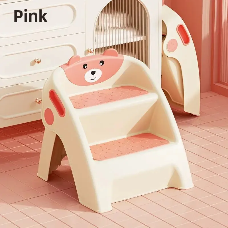 Tabouret de toilette portable pliable pour enfants, anti-alde, pédales larges, léger, robuste, bain, tout-petit, échelle, 2 marches