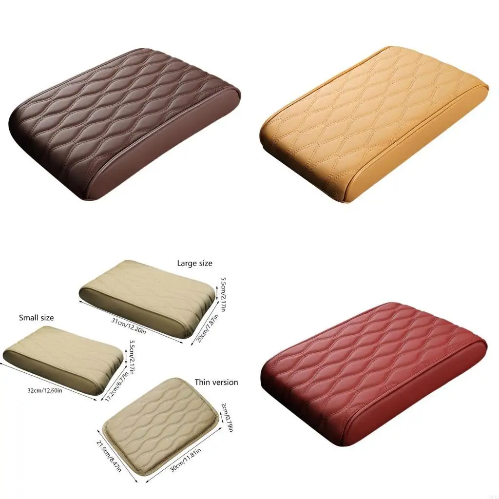 Car Armrest Box Mat Memory Foams Vehicle Armrest Pads Leather Cover Car Styling New