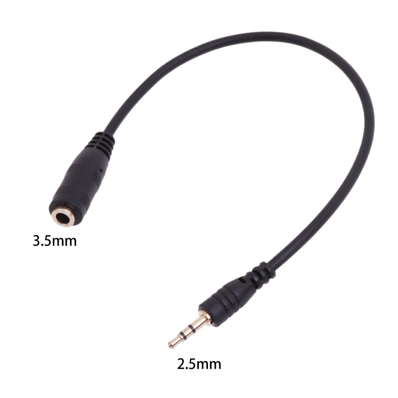 2.5mm Nam đến 3.5mm Nữ Cáp Âm Thanh Stereo Mạ Vàng Aux Nối Dài cho Nghe Điện Thoại Laptop 20cm/7.9''
