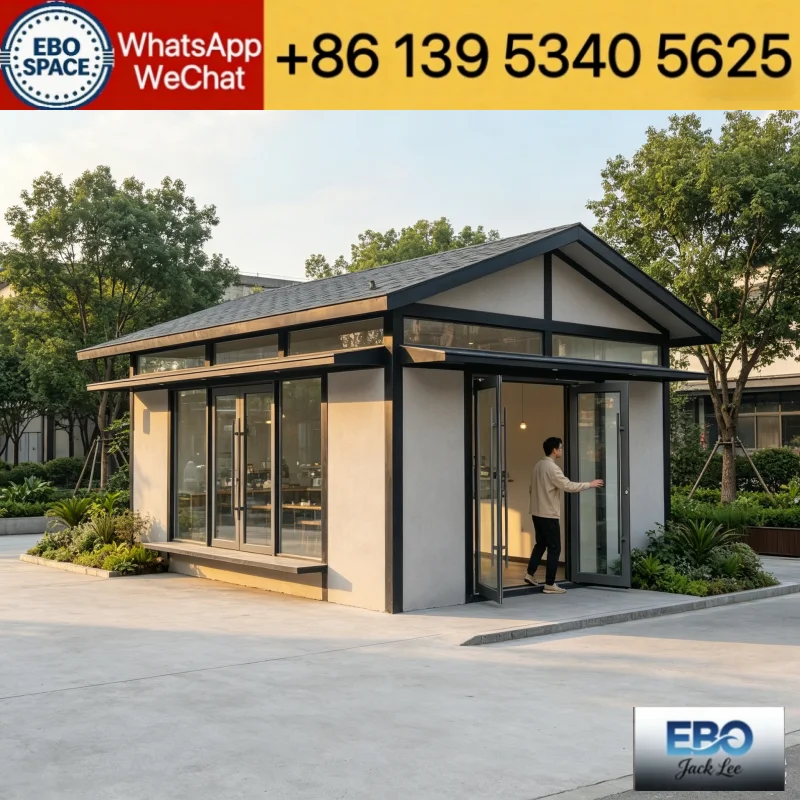 Expandable Container House 2‑3 Bedrooms Foldable Prefab Home Mobile Expand House Steel Structure Tiny House For Villa Resort Cam