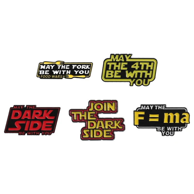 Join The Dark Side Brooch Enamel Pins Science Fiction Movies Inspiration Brooches Lapel Badges Funny Jewelry Gift for Friends