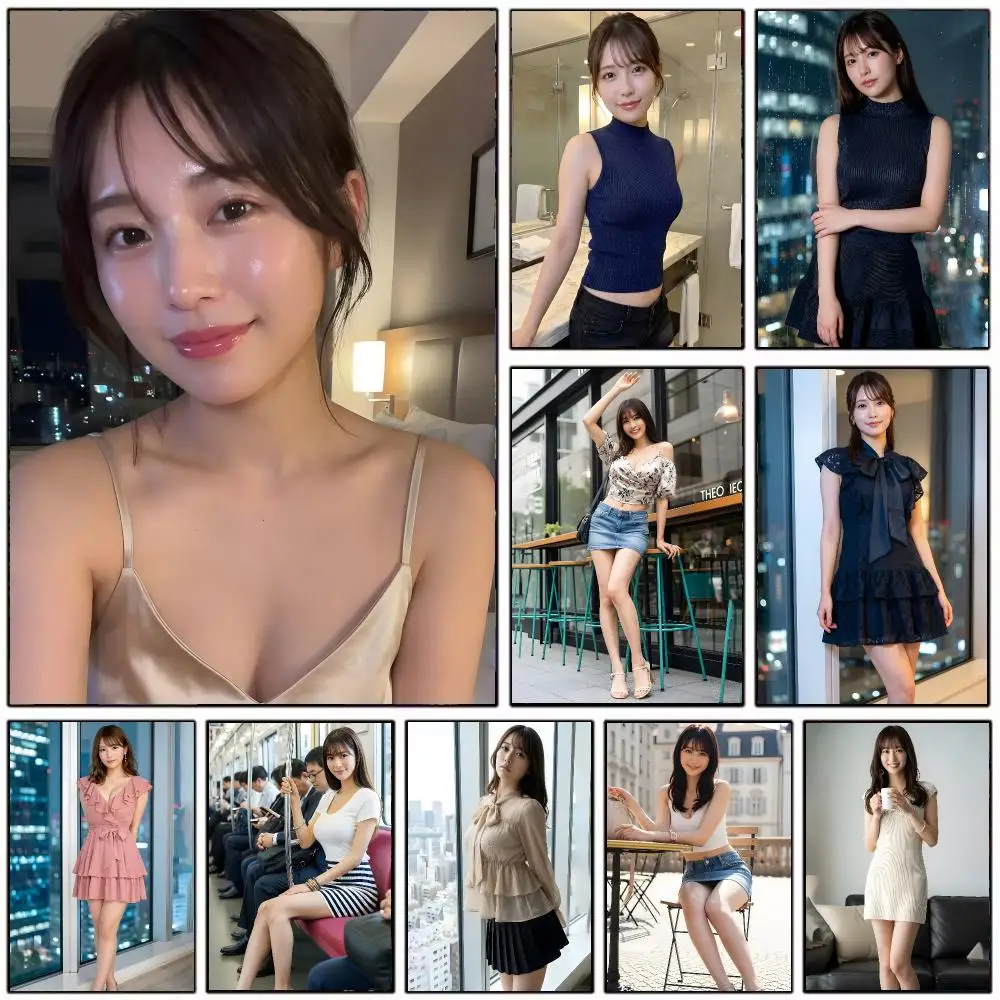 Adult Actress N-Nanase Arisu Poster Wall Art Print Decorative Mural Home Decor Gift Unframed