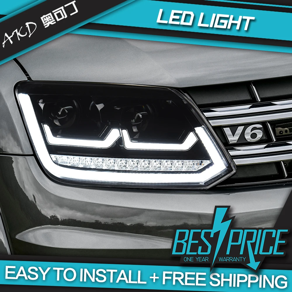 

Car Styling Head Lamp for Amarok Headlights 2010-2020 Amarok LED Headlight DRL Dynami Signal Animation Reverse auto Accessories