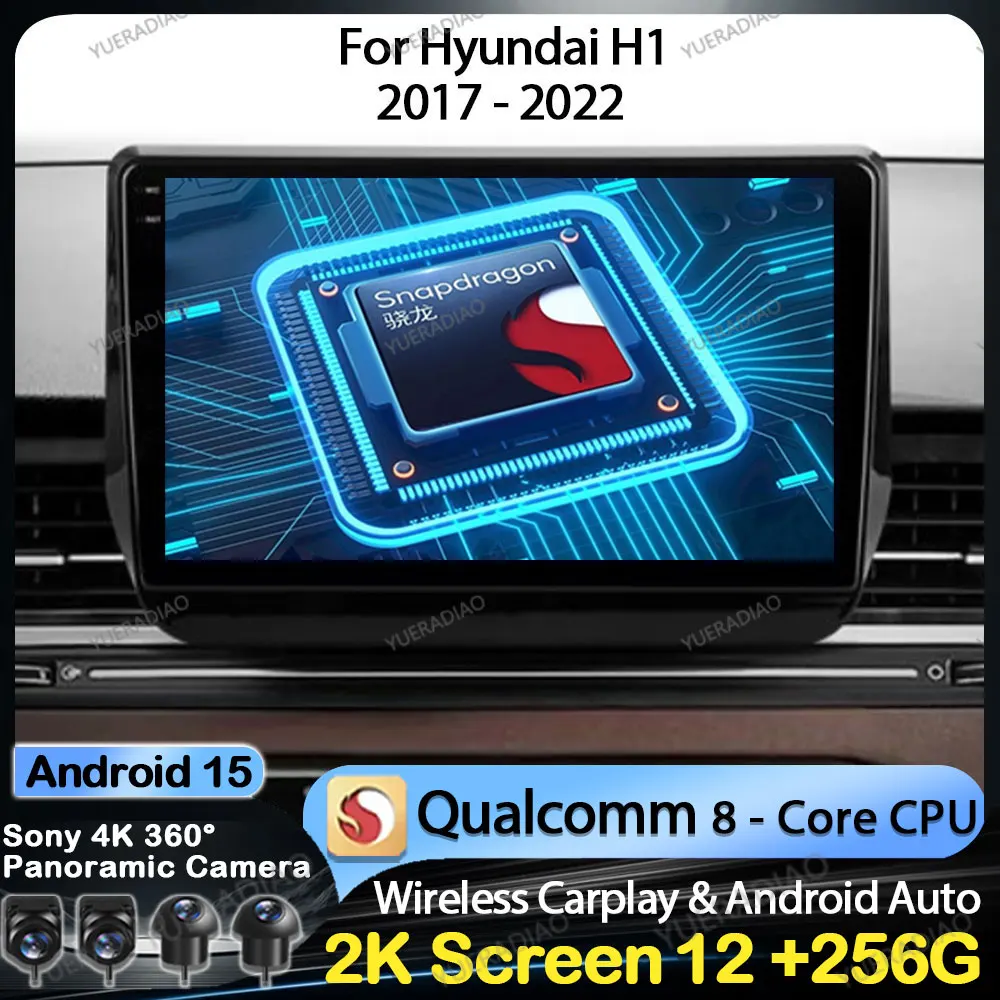 

Android 15 Car Radio For Hyundai H1 II 2 TQ 2007 - 2015 Carplay Auto Multimedia Stereo Video Player Navigation GPS 4G WIFI QLED