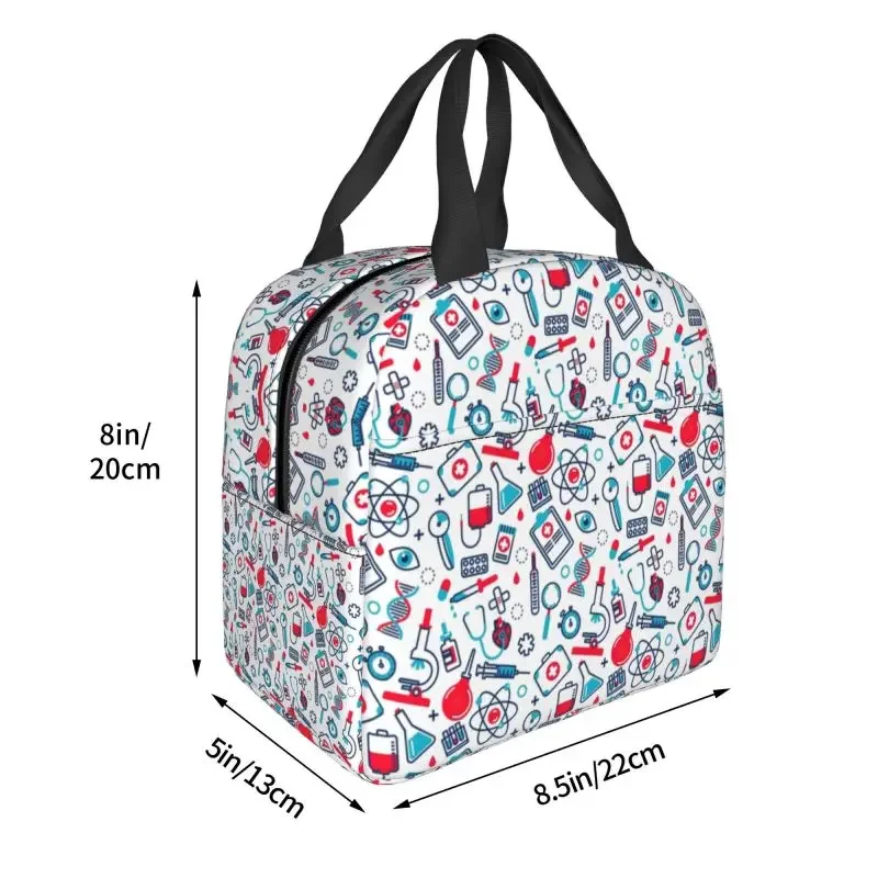 Doctors Nursing Nurse Lunch Bag Men Women Cooler Warm Insulated Lunch Box for Kids School Children