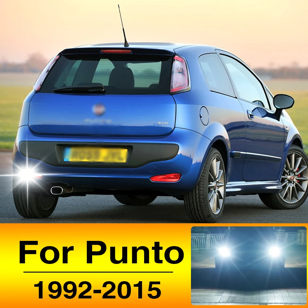 2PCS LED Reverse Light Backup Back Up Lamp For Fiat Punto Accessories 1992-2015 2006 2007 2008 2009 2010 2011 2012 2013 2014