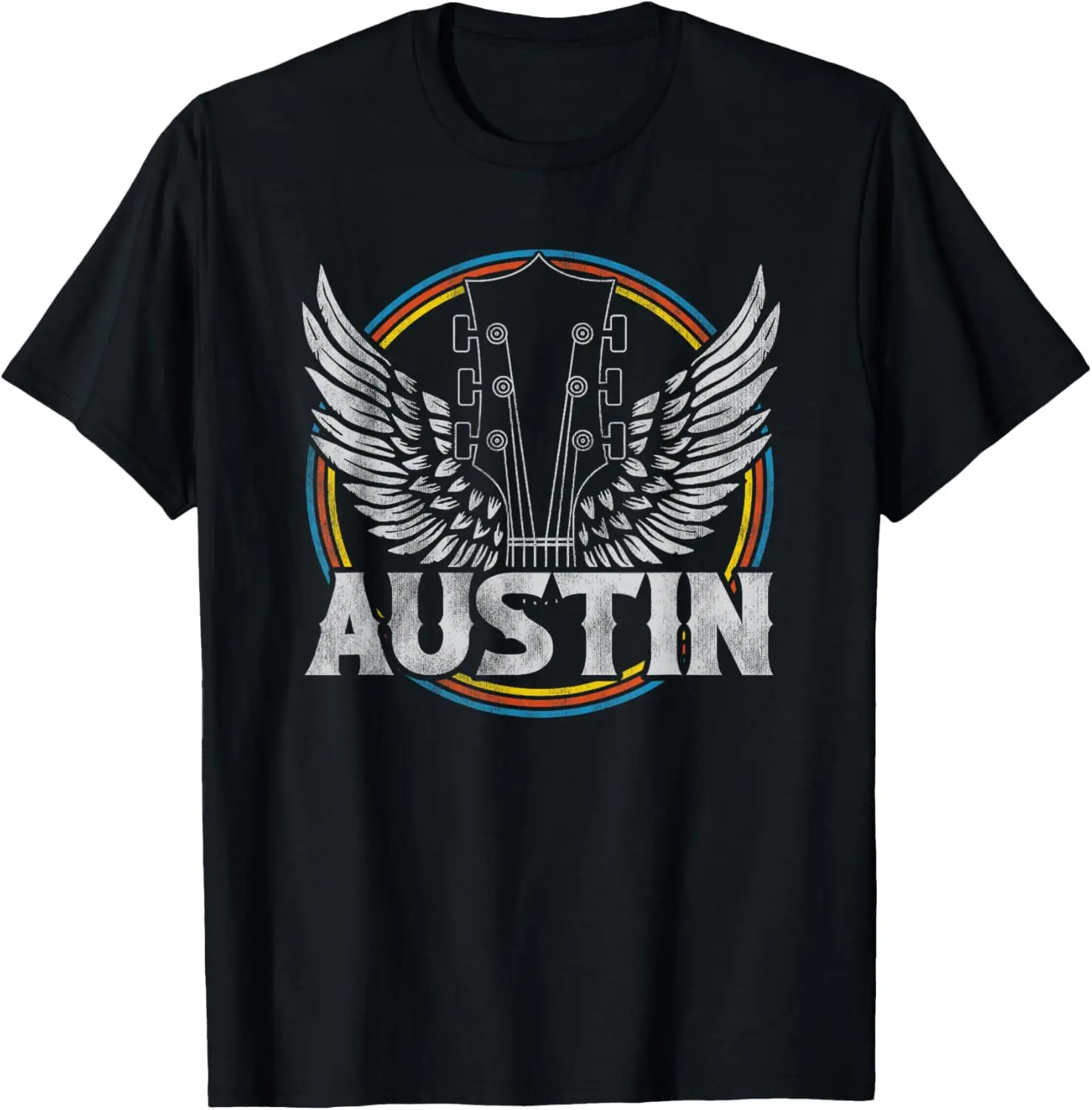 Retro Austin Texas Guitar Vintage Country Music Concert T-Shirt