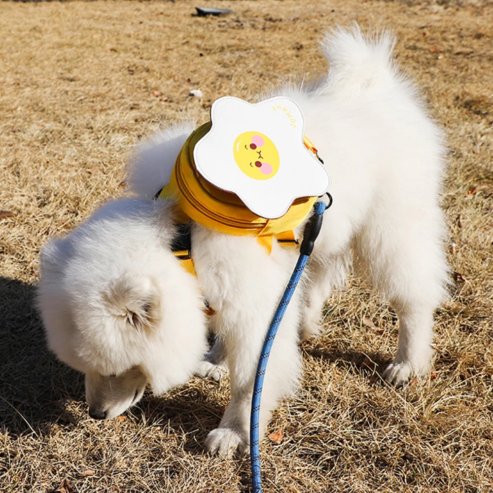 

Pet Self-Backpack Dog School Bag Pet Snack Self Backpack Pet Backpack Dog Travel Pouch Cute Large-capacity Portable Adjustable