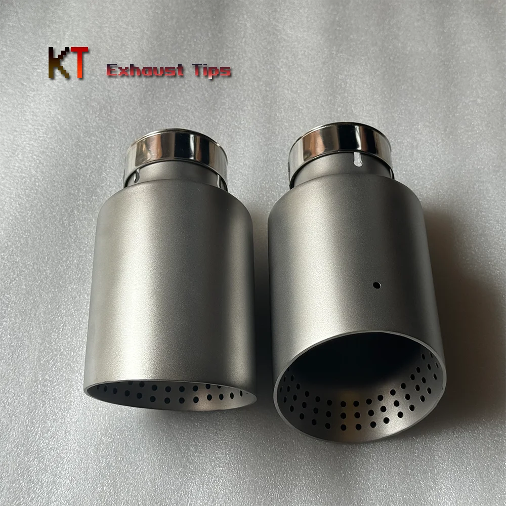 1Pcs Car Accessories Exhaust Tip Tail End Pipe Muffler Tips Matte 304 Stainless Steel System Nozzle AK Car