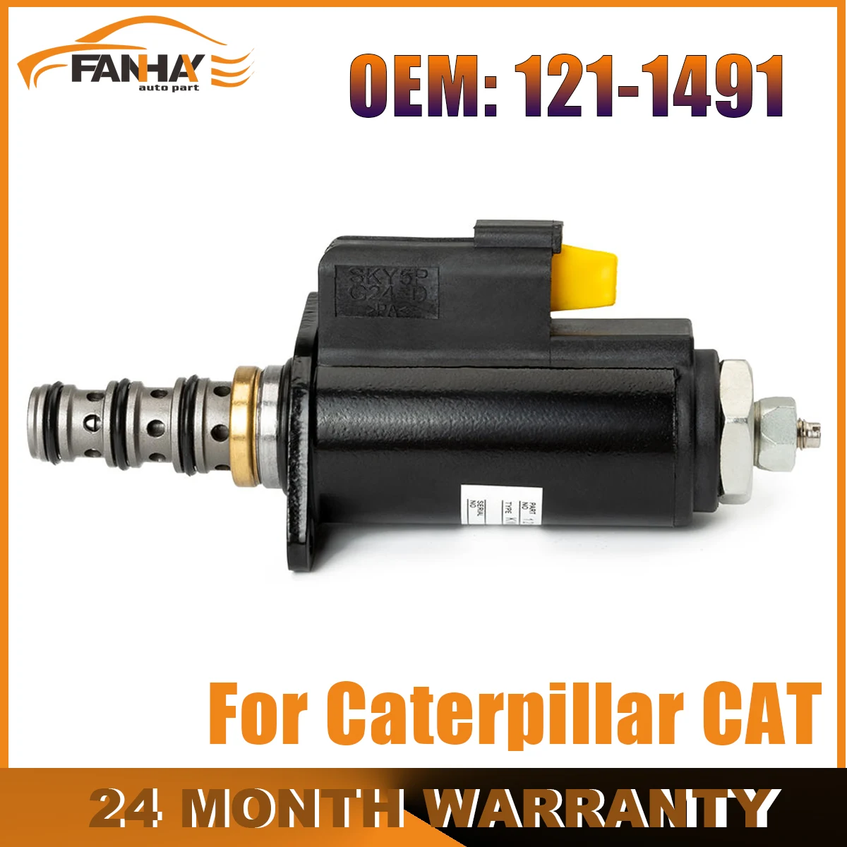 

121-1491 1211491 New Hydraulic Pump Solenoid Rotary Solenoid Valve for Caterpillar CAT 315C 320C 325C 330C 330D E320B E320C