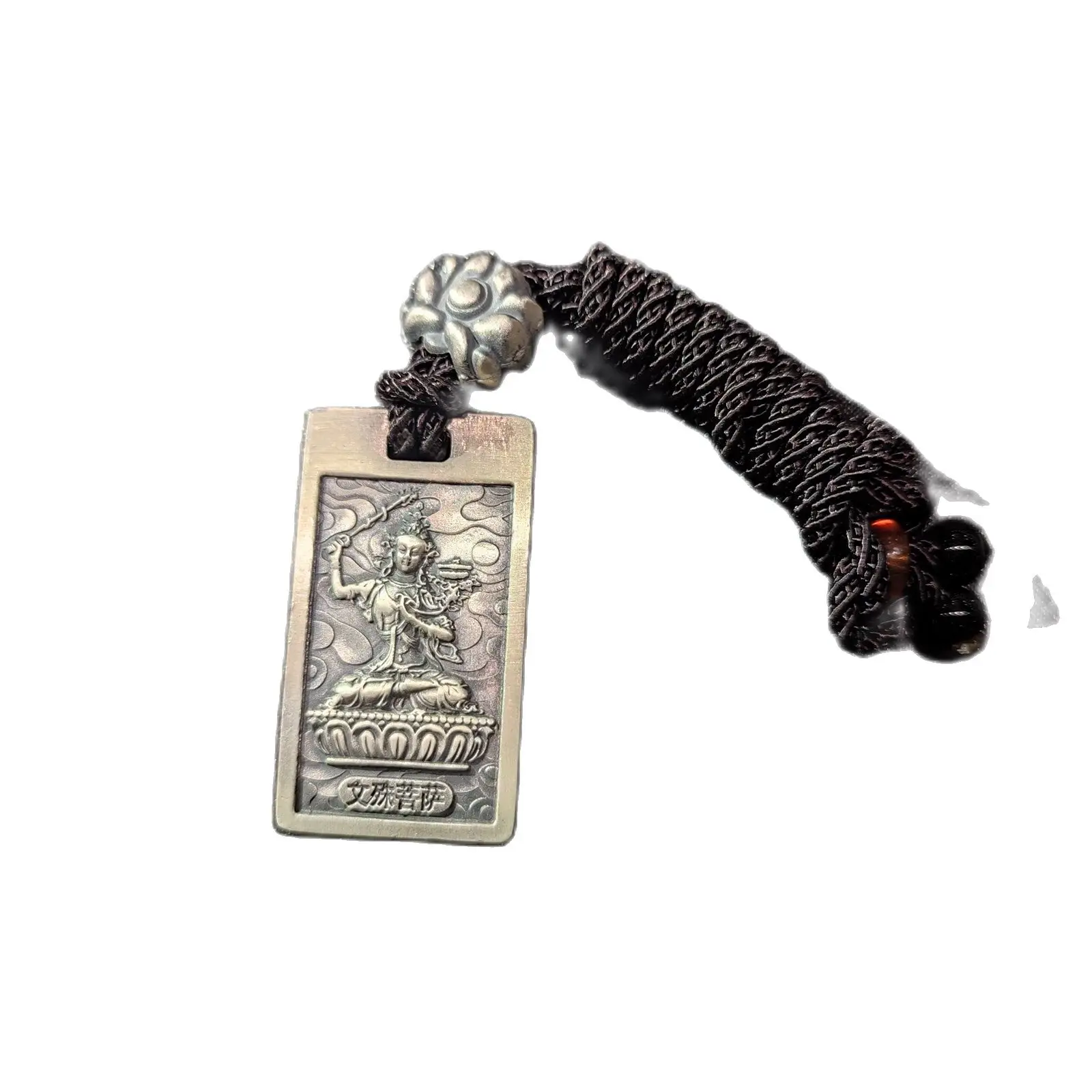 

Blessing 999 Silver Pendant Lucky buddha Bodhisattva Manjusri Kwan-yin statue car bag for men women girl kid child blessing