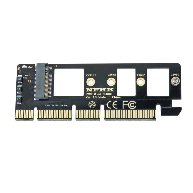 محول M.2 NVME ، بطاقة PCIE إلى M2 ، PCIE ، SSD ، NGFF إلى PCI-E ، X4 ، X8 ، X16