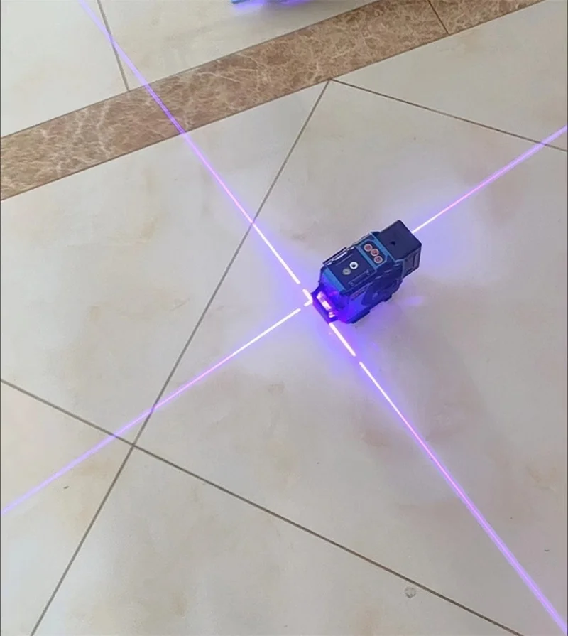 Nível Laser 12 16 Linhas Linha Roxa Auto-nivelamento 360 Horizontal e Vertical Cruz Super Potente Nível Laser de Feixe Roxo