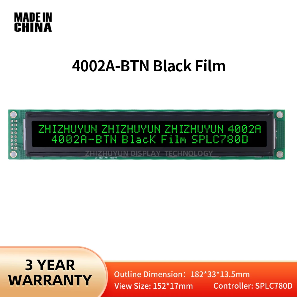 Lcd4002a Lcd-Scherm Btn Zwarte Film Groene Tekst 40X2 Microcontroller Karakter Display Meertalige Module