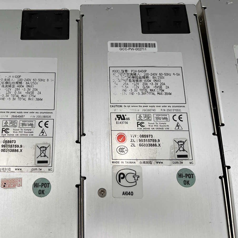 1 Pcs P1H-6400P 1U 400W Works Perfectly Server Power Supply