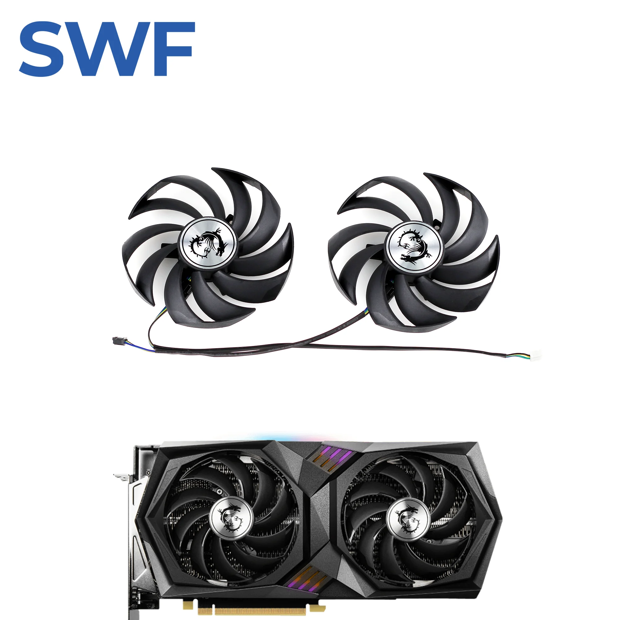 PLD10010S12HH Cooling Fan For MSI RTX 3060 Ti GAMING X RX 6700 6600 XT Video Graphics Card Cooler Fan