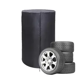 Tire Stack Cover Oxford Cloth Spare Tire Cover Large Tire Protector Dustproof Auto Wheel Tote Waterproof For Most Automotive