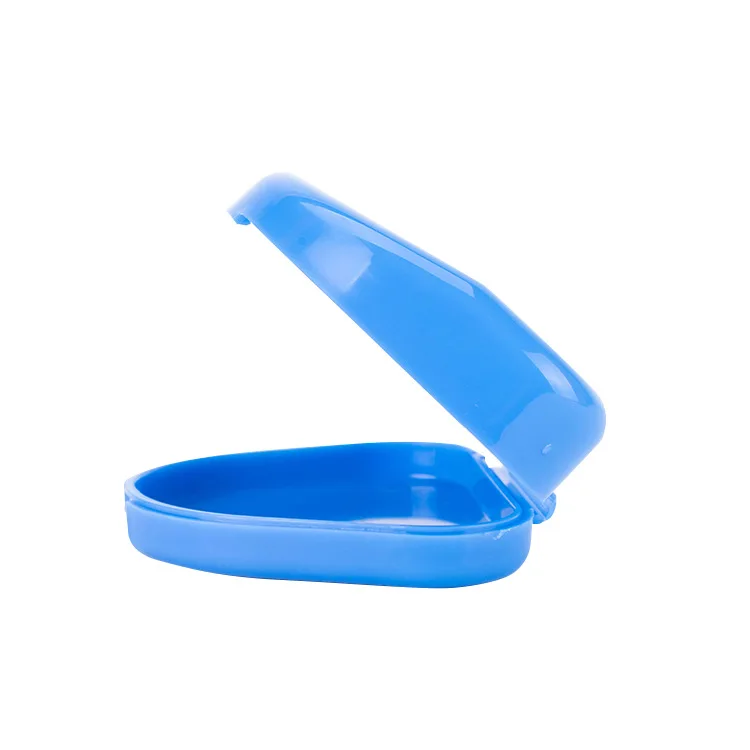 30pcs Orthodontic Retainer Case Triangular Dental Storage Box Multiple Colors Durable Plastic Storage Box for Dental Appliances