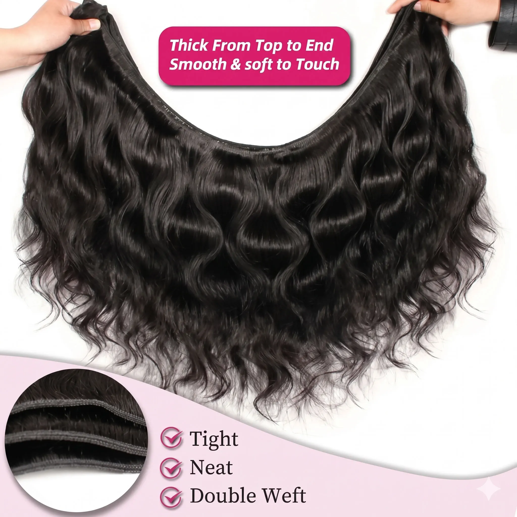 14A Body Wave 100% Human Hair Bundles Brazilian Natural Black Real Remy Weave Hair 3 4 5 Pcs Unprocessed Raw Hair Bundles Extensions image 4