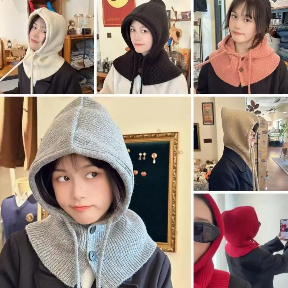 قبعة صوفية دافئة قبعة بالاكلافا قبعة صغيرة بسيطة لحماية الأذن قبعة سميكة محبوكة دافئة #2