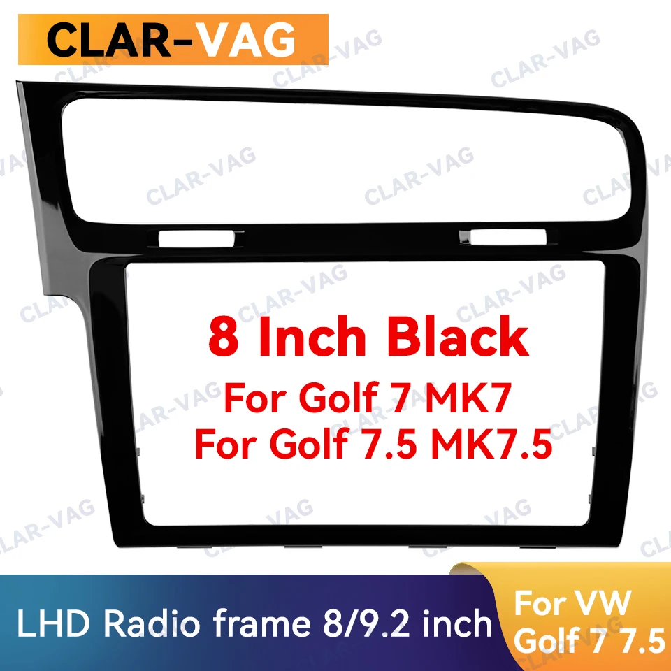 

8 inch / 9.2 inch MIB Radio Frame Panel Plates Decorative Frame For VW Golf 7 MK7 Golf 7.5 MK7.5 MIB Piano Black Carbon Fibre