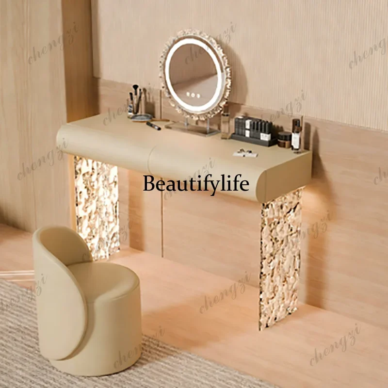 F182 Exquisite Vanity Table Ornate Aesthetic Textured Premium Vanity Table Beautiful Elegant Meuble Chambre Bedroom Furniture