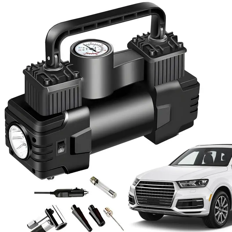 1pc Car Air Pump Compressor Automotive Portable Electric Pump Digital Display Preset Tire Pressure For Car